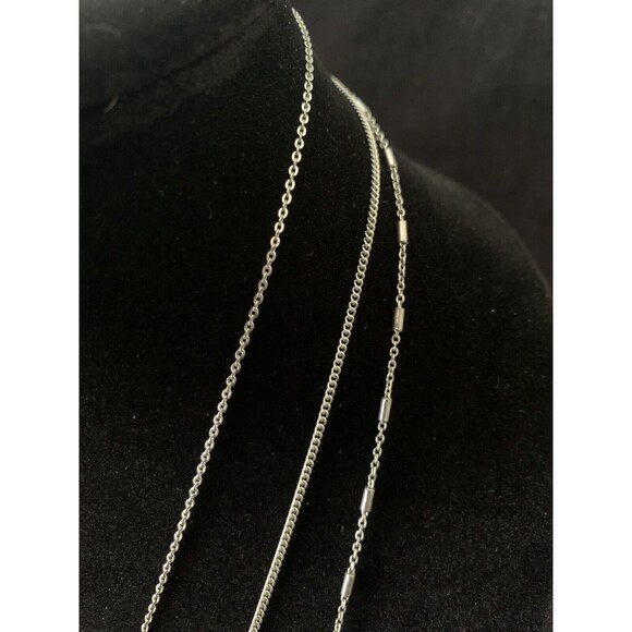 LOFT Multi-strand Silvertone Beads Necklace - Picture 3 of 8